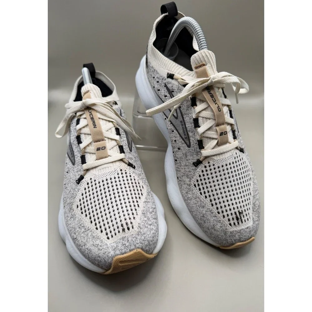 Brooks Glycerin Stealthfit 20 Womens Size 10.5 Gray Running Shoes 1203721B163